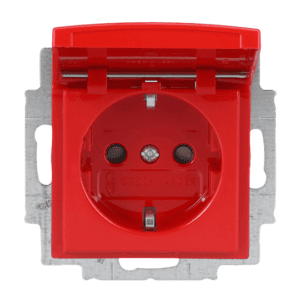 SCHUKO® Steckdosen-Einsatz mit Klappdeckel 20 EUKB-917 Busch Jaeger 2CKA002013A5392