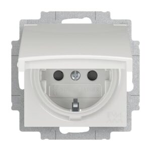 SCHUKO® Steckdosen-Einsatz mit Klappdeckel IP44 Safety+ Busch-balance® SI 20 EUCKBD-914 Busch Jaeger 2CKA002013A5446