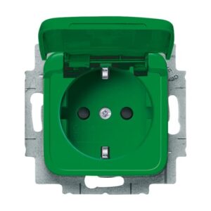SCHUKO® Steckdosen-Einsatz mit Klappdeckel 20 EUKB-13-212-101 Busch Jaeger 2CKA002013A5471