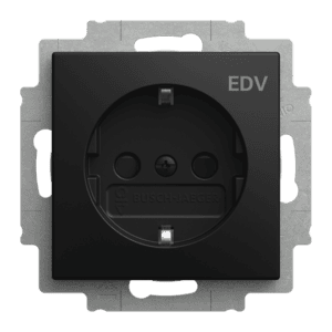 SCHUKO® Steckdosen-Einsatz mit Aufdruck "EDV" Safety+ Busch-balance® SI 20 EUCB/DV-915 Busch Jaeger 2CKA002013A5534