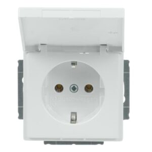 SCHUKO® Steckdosen-Einsatz mit Klappdeckel 20 EUK-84 Busch Jaeger 2CKA002018A1467