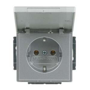 SCHUKO® Steckdosen-Einsatz mit Klappdeckel 20 EUK-83 Busch Jaeger 2CKA002018A1487