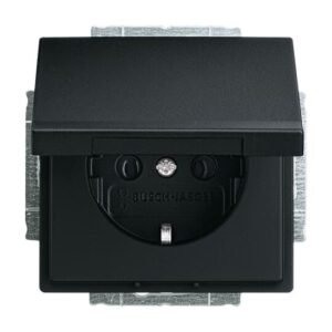SCHUKO® Steckdosen-Einsatz mit Klappdeckel 20 EUK-885 Busch Jaeger 2CKA002018A1495