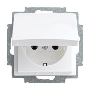 SCHUKO® Steckdosen-Einsatz mit Klappdeckel  Busch-balance® SI 20 EUK-914 Busch Jaeger 2CKA002018A1511