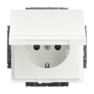 SCHUKO® Steckdosen-Einsatz mit Klappdeckel und int. erh. Berührungsschutz 20 EUKB-884 Busch Jaeger 2CKA002018A1522