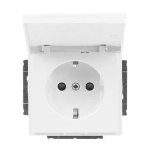 SCHUKO® Steckdosen-Einsatz mit Klappdeckel und int. erh. Berührungsschutz 20 EUKBR-84 Busch Jaeger 2CKA002018A1529
