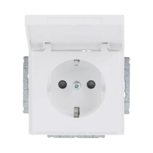 SCHUKO® Steckdosen-Einsatz mit Klappdeckel und int. erh. Berührungsschutz 20 EUKBR-884 Busch Jaeger 2CKA002018A1530