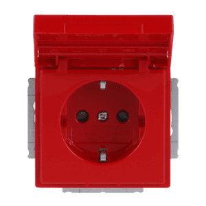 SCHUKO® Steckdosen-Einsatz mit Klappdeckel und Beschriftungsfeld 20 EUKNB-12-82 Busch Jaeger 2CKA002018A1533