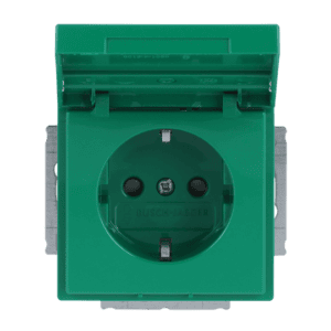 SCHUKO® Steckdosen-Einsatz mit Klappdeckel und Beschriftungsfeld 20 EUKNB-13-82 Busch Jaeger 2CKA002018A1534