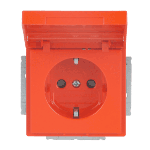 SCHUKO® Steckdosen-Einsatz mit Klappdeckel und Beschriftungsfeld 20 EUKNB-14-82 Busch Jaeger 2CKA002018A1535