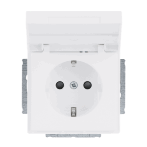 SCHUKO® Steckdosen-Einsatz mit Klappdeckel und Beschriftungsfeld 20 EUKNB-884 Busch Jaeger 2CKA002018A1541