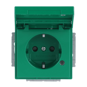 SCHUKO® Steckdosen-Einsatz mit Klappdeckel, Beschriftungsfeld und LED Kontrolllicht 20 EUKNBL-13-82 Busch Jaeger 2CKA002018A1545