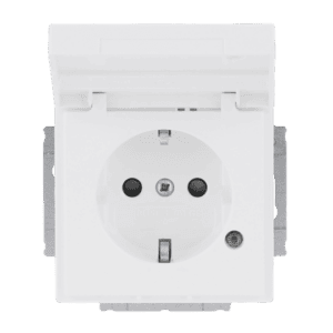 SCHUKO® Steckdosen-Einsatz mit Klappdeckel, 20 EUKNBL-84 Busch Jaeger 2CKA002018A1551