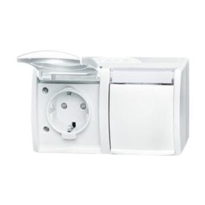 SCHUKO® Steckdose mit erh. Berührungsschutz 20/2 EBW-54 Busch Jaeger 2CKA002084A0723