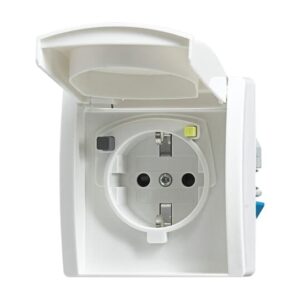 FI-SCHUKOMAT SCHUKO® Steckdose mit Fehlerstrom-Schutzschalter 3120 EUGB-44 Busch Jaeger 2CKA003116A0665