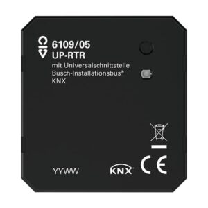 Raumtemperaturregler mit Universaleingang, 5-fach, Unterputz, Heiz-/Kühlbetrieb 6109/05 Busch Jaeger 2CKA006181A0012