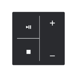 Abdeckung als Taster 4-fach, mit Symbolik "Musiksteuerung" Format 63 - solo/future, LFMW/A.4.63.11-885 LFMW/A.4.63.11-885 Busch Jaeger 2CKA006199A0260