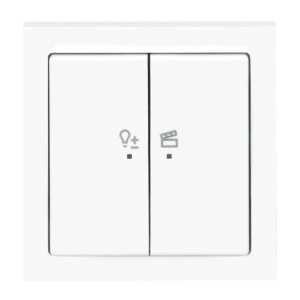 LED-Dimmer-Einsatz flex, 1-fach Komplettset mit 2-fach Bedienelement, Wireless 62851 UJ-84-WL Busch Jaeger 2CKA006200A0294