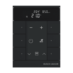 Busch-Tenton®, RTR IAQ, 6-fach, schwarz matt, mit Display, für Busch-free@home® SBC-F-6.0.11-885 Busch Jaeger 2CKA006220A0902