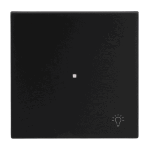 Wippe mit Aufdruck Symbol "Licht" 1-fach schwarz matt - Busch-art linear® 6231-10-45M Busch Jaeger 2CKA006220A0931