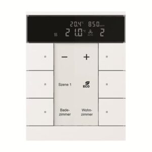 Raumtemperaturregler mit CO2/Feuchte-Sensor und Bedienfunktion 6-fach Busch-Tenton® SBC/U6.0.11-84 Busch Jaeger 2CKA006330A0009