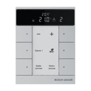 Raumtemperaturregler Nebenstelle mit Bedienfunktion 6-fach, Busch-Tenton® SBS/U6.0.11-83 Busch Jaeger 2CKA006330A0035