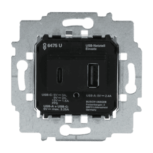 Netzteil-Einsatz mit USB A/C 6475 U Busch Jaeger 2CKA006400A0398
