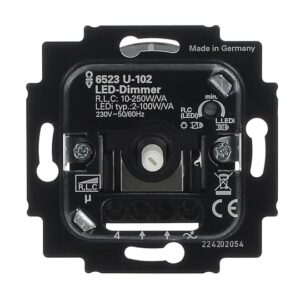 Busch-Drehdimmer UP, LED, 2-100 W 6523 U-102 Busch Jaeger 2CKA006512A0334