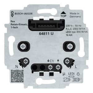 Relais-Einsatz flex 1-fach 230 V 64811 U Busch Jaeger 2CKA006800A3041