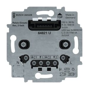 Relais-Einsatz flex 2-fach 230 V 64821 U Busch Jaeger 2CKA006800A3044