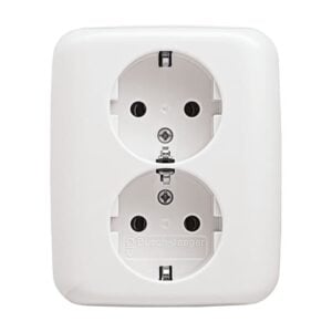 SCHUKO® Doppelsteckdose volle Abdeckung  Reflex SI 202 EUJ-214 Busch Jaeger 2TKA00003896
