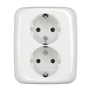 SCHUKO® Doppelsteckdose volle Abdeckung Safety+ Reflex SI 202 EUJB-214 Busch Jaeger 2TKA00003898