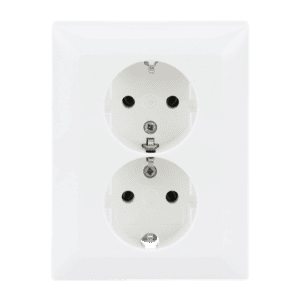 SCHUKO® Doppelsteckdose volle Abdeckung  Busch-balance® SI 202 EUJ-914 Busch Jaeger 2TKA00003909