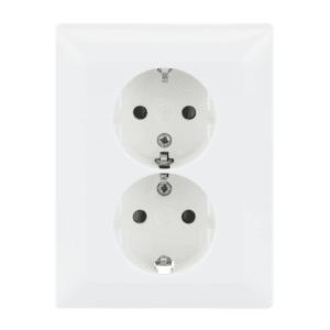 SCHUKO® Doppelsteckdose volle Abdeckung Safety+ Busch-balance® SI 202 EUJB-914 Busch Jaeger 2TKA00003911