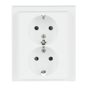 SCHUKO® Doppelsteckdose volle Abdeckung Safety+ 202 EUJB-884 Busch Jaeger 2TKA00003923