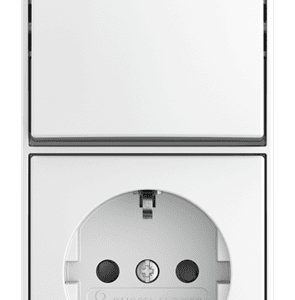 Kombination Wippschalter Aus- und Wechselschaltung/ SCHUKO® Steckdose Safety+ 2601/6/20 EAPBJ-524 Busch Jaeger 2TKA00005536