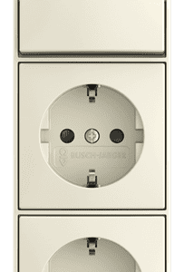 Kombination Wippschalter Aus/Wechselschaltung SCHUKO® Doppelsteckdose Safety+ 2601/6/20/2 EAPBJ-522 Busch Jaeger 2TKA00005545