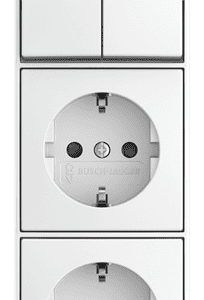 Kombination Wippschalter Serienschaltung SCHUKO® Doppelsteckdose Safety+ 2601/5/20/2 EAPBJ-524 Busch Jaeger 2TKA00005546