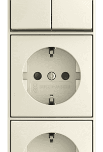 Kombination Wippschalter Serienschaltung SCHUKO® Doppelsteckdose Safety+ 2601/5/20/2 EAPBJ-522 Busch Jaeger 2TKA00005547