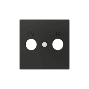  ZS55. Abdeckung für TV/R Einsatz 55x55 mm - Schwarz Zennio 830001505