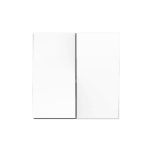 ZS55. Zweifache Schalterabdeckung 55x55 mm - Weiß matt  Zennio 830001909