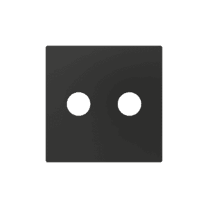 ZS55. Abdeckung für Chinch-Einsatz 55x55 mm - Schwarz Zennio 830002305