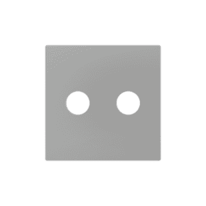 ZS55. Abdeckung für Chinch-Einsatz 55x55 mm - Silber Zennio 830002306