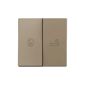 ZS55. Zweifache Schalterabdeckung 55x55 mm - Champagne - Custom Design. Minimum: 100 Einheiten pro Design Zennio 830004404