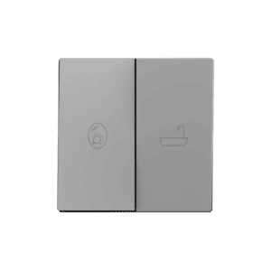 ZS55. Zweifache Schalterabdeckung 55x55 mm - Silber - Custom Design. Minimum: 100 Einheiten pro Design Zennio 830004406