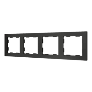 ZS55. Rahmen - 4 Module - Schwarz Zennio 980000405