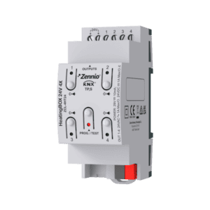 KNX Heizungsaktor, 4 fach für 24VAC/DC Antriebe Zennio ZCL-4HT24
