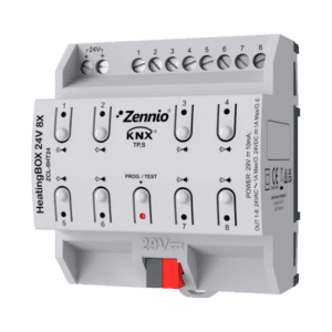 KNX Heizungsaktor, 8 fach für 24VAC/DC Antriebe Zennio ZCL-8HT24