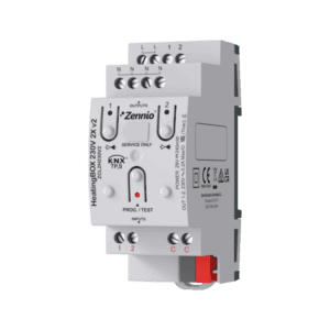 HeatingBOX 230V 2X v2. Heizungsaktor 2 Ausgänge 230V AC mit 2 analog/digitalen Eingängen. Zennio ZCL2H230V2