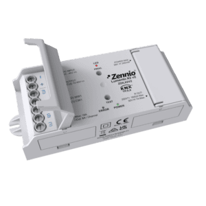  Lumento X2 v2. 2-Kanal-PWM-Dimmer mit konstant-Spannungsregelung für DC-LED-Lasten. Zennio ZDILX2V2